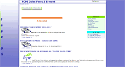 Desktop Screenshot of ermont-julesferry.fcpe95.fr